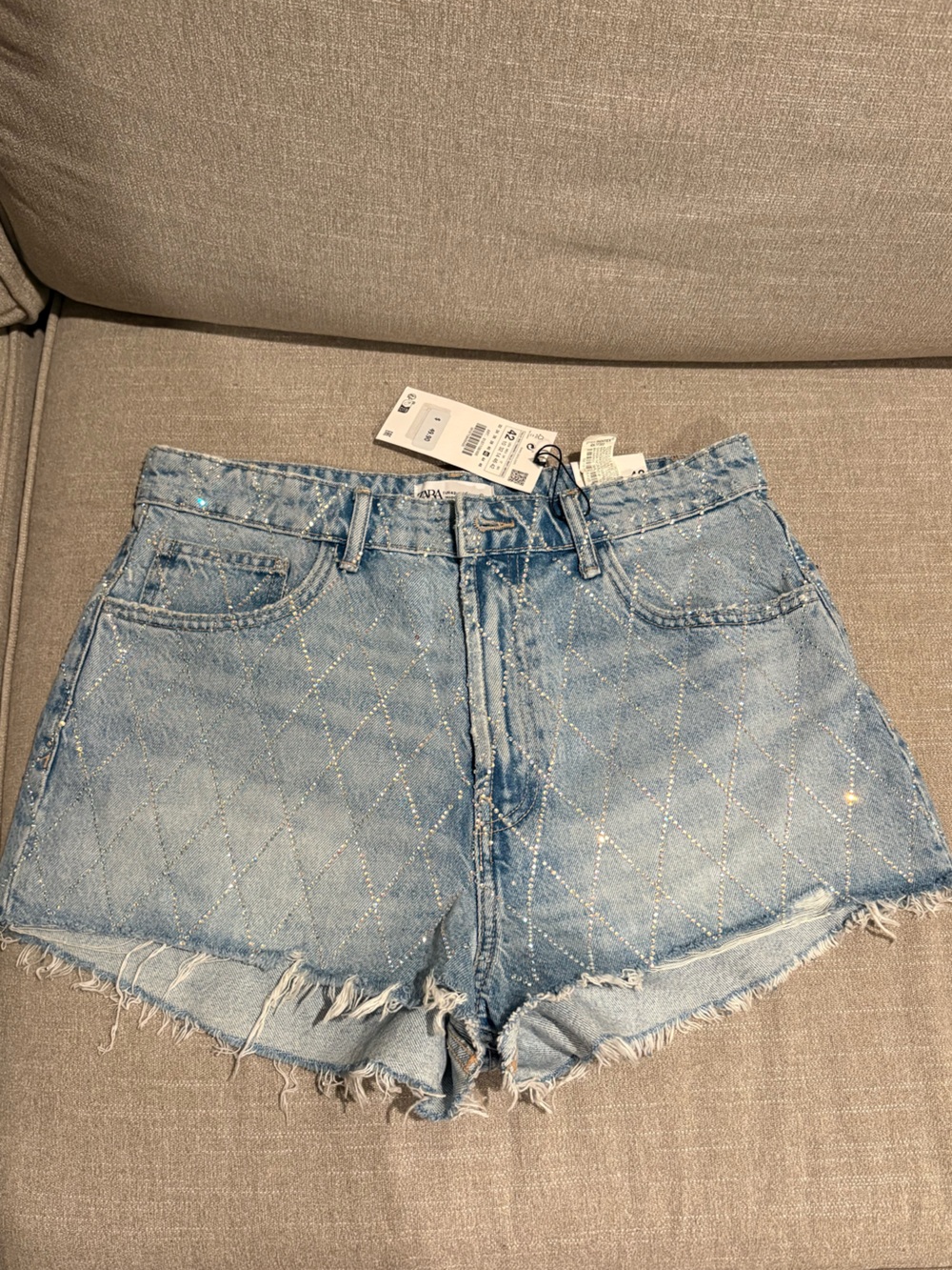 Zara rhinestone cutoff shorts size 10